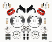 Wilwood Forged Dynalite Front Kit 12.19in Red 65-68 Chevy Impala -Drum Spindle