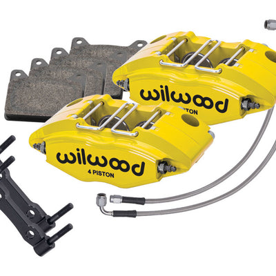 Wilwood 69-74 Porsche 911 Front Powerlite Caliper Kit 3in MT - Yellow