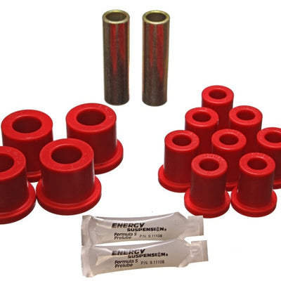 Energy Suspension 70-72 Dodge Charger (w/ 1-1/2in Main Eye) Red Rear Leaf Spring Bushing Set
