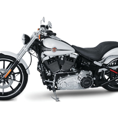 Mustang 13-17 Harley Softail Breakout Tripper Fastback 1PC Seat Tuck & Roll - Black