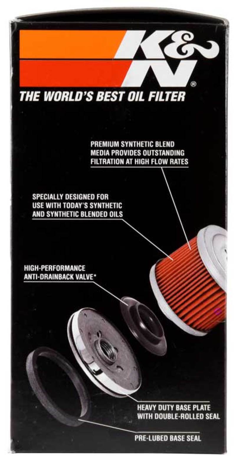 K&N Oil Filter 80-98 Harley-Davidson FXB/FXD?FXDB/FXDC/FXDL/FXDS/FXDWG - 3in OD x 5.969in Height