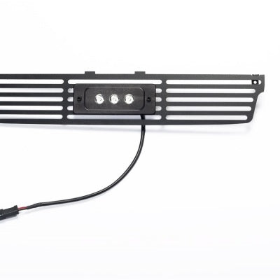 Putco 15-19 GMC Sierra HD Black Bar Design Bumper Grille Insert w/ Flush 6in Luminix Light Bar