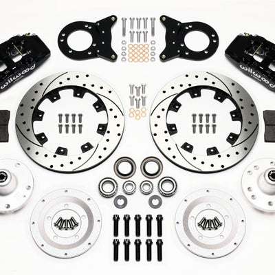 Wilwood Dynapro 6 Front Hub Kit 12.19in Drilled 1965-1969 Mustang Disc & Drum Spindle