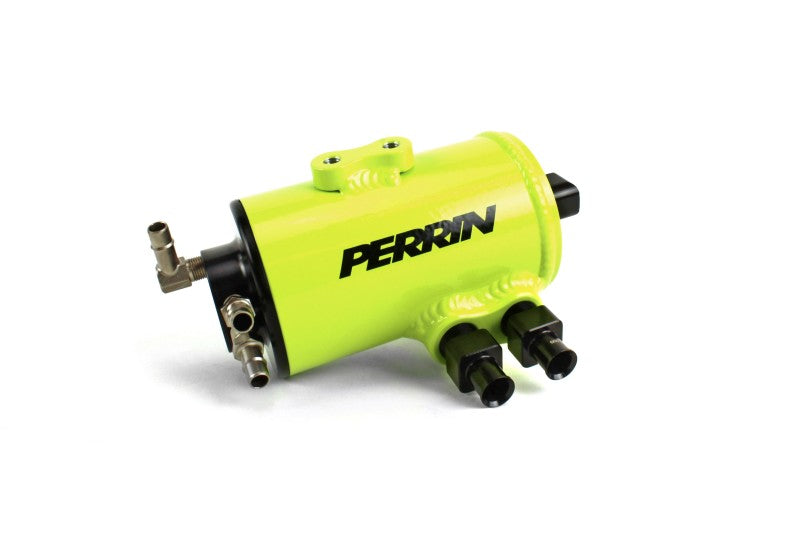 PERRIN 02-14 Subaru WRX / 04-21 STI / 05-09 LGT & OBXT (w/FMIC Only) Air Oil Separator - Neon Yel.