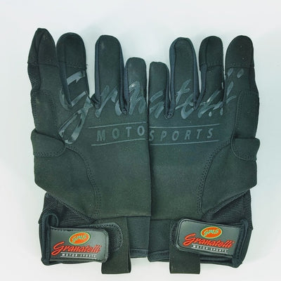 Granatelli X-Large Mechanics Work Gloves - Black w/Touch Screen Finger Tips & Granatelli Logo