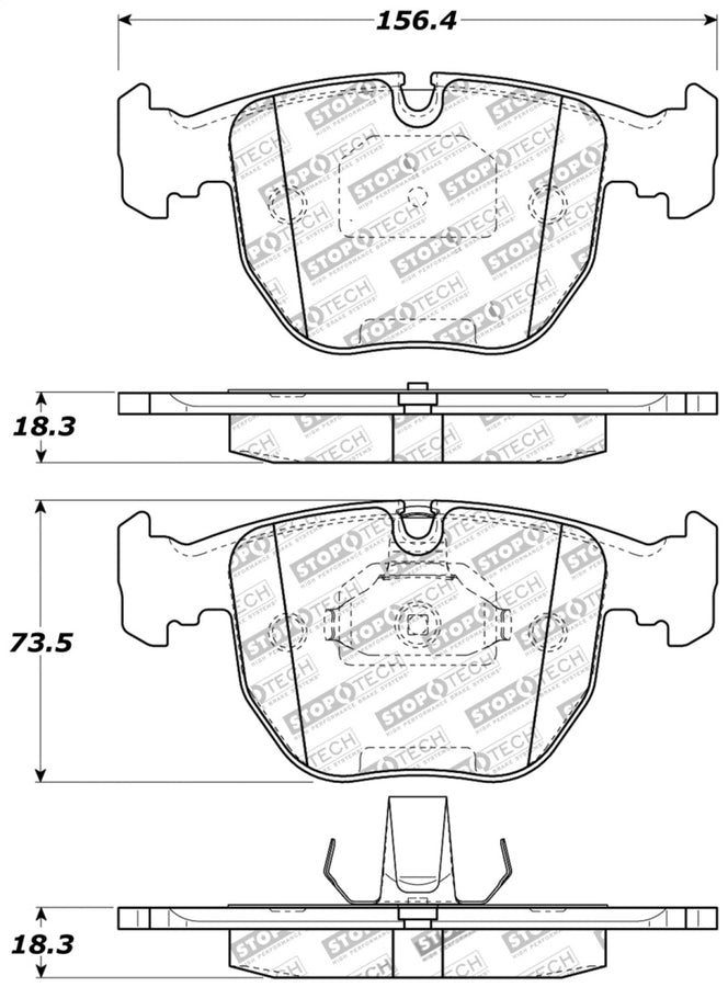 StopTech Performance 00-04 BMW M5 E39 / 00-06 X5 / 03-05 Range Rover HSE Front Brake Pads