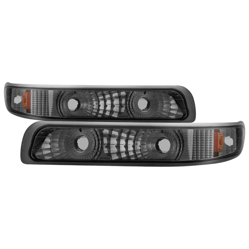 xTune Chevy Silverado 99-02 Amber Reflector Bumper Lights Smoke CBL-JH-CS99-AM-SM