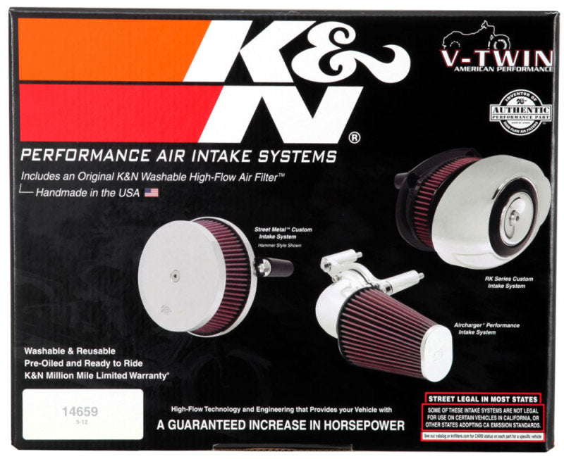 K&N 2017 Harley-Davidson H/D Touring Models AirCharger Performance Intake - Black