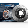 SHW 2021 Porsche 911 Turbo 3.7L Left Rear Cross-Drilled Lightweight Brake Rotor (992615601H)