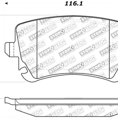 StopTech Street Touring 07-09 Audi RS4 Rear Pads