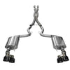 Corsa 2015-2017 Ford Mustang GT 5.0 3in Cat Back Exhaust Black Quad Tips (Sport)