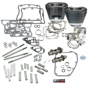 S&S Cycle 07-17 BT S&S 106in Big Bore Hot Set Up Kit w/o Cylinder Heads - Wrinkle Black
