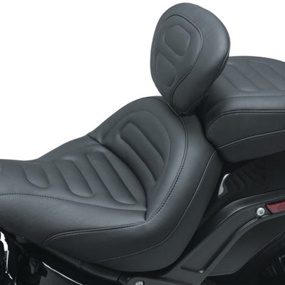 Mustang 18-21 Harley Fat Bob Standard Touring Recessed Passenger Seat - Black