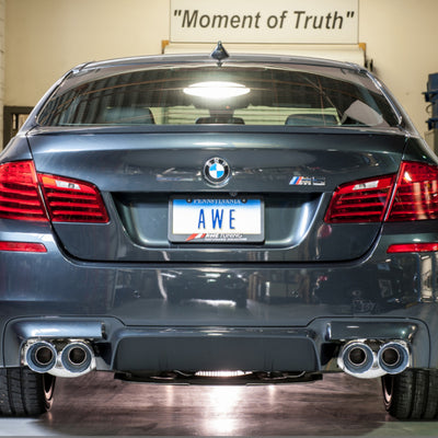 AWE Tuning BMW F10 M5 Touring Edition Axle-Back Exhaust Chrome Silver Tips