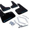 Rally Armor 12-19 Ford Focus ST / 16-19 RS Black UR Mud Flap w/Nitrous Blue Logo