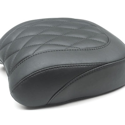 Mustang 18-21 Harley Fat Bob Wide Tripper Passenger Seat Diamond Stitch - Black