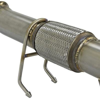 aFe Twisted Steel 3in. 304 SS Catted Series Downpipe 16-18 Ford Focus RS I4-2.3L (t)