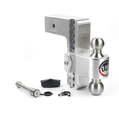 Weigh Safe 180 Hitch 8in Drop Hitch & 3in Shank (10K/21K GTWR) w/WS05 - Aluminum