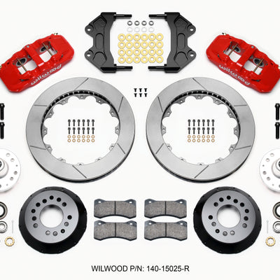 Wilwood AERO6 Front Hub Kit 15.00-Red WWE ProSpindle