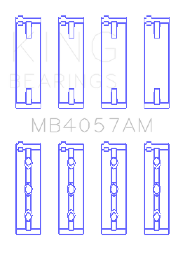 King Engine Bearings Honda C27A4 2.7L (Size STD) Main Bearing Set