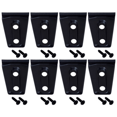 Kentrol 07-18 Jeep Wrangler JK Door Hinge Overlays 8 Pieces 4 Door - Textured Black