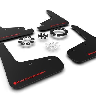 Rally Armor 20-26 Tesla Model Y, Juniper Y Black UR Mud Flap w/Red Logo