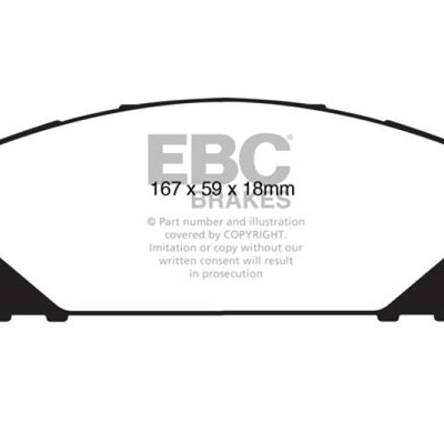 EBC 10+ Lexus RX350 3.5 (Japan) Extra Duty Front Brake Pads