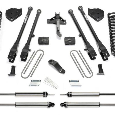 Fabtech 17-21 Ford F250/F350 4WD Gas 4in 4Link Sys w/Coils & Dlss Shks