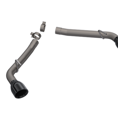 QTP 10-13 Chevrolet Camaro SS 6.2L 304SS Eliminator Muffler Delete Axle Back Exhaust w/4.5in Blk Tip