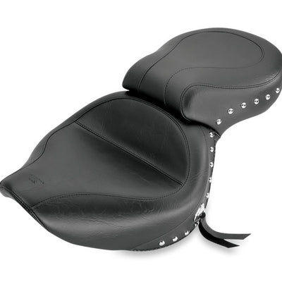 Mustang 01-08 Honda VT750DC Spirit Wide Touring 1PC Seat w/Studs- Black