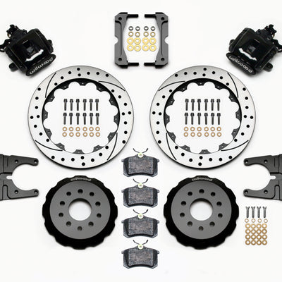 Wilwood Combination Parking Brake Rear Kit 12.88in Drilled 2005-2014 Mustang