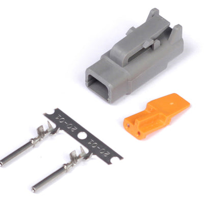 Haltech Male Deutsch DTM-2 Connector 7.5 Amp Plug & Pins