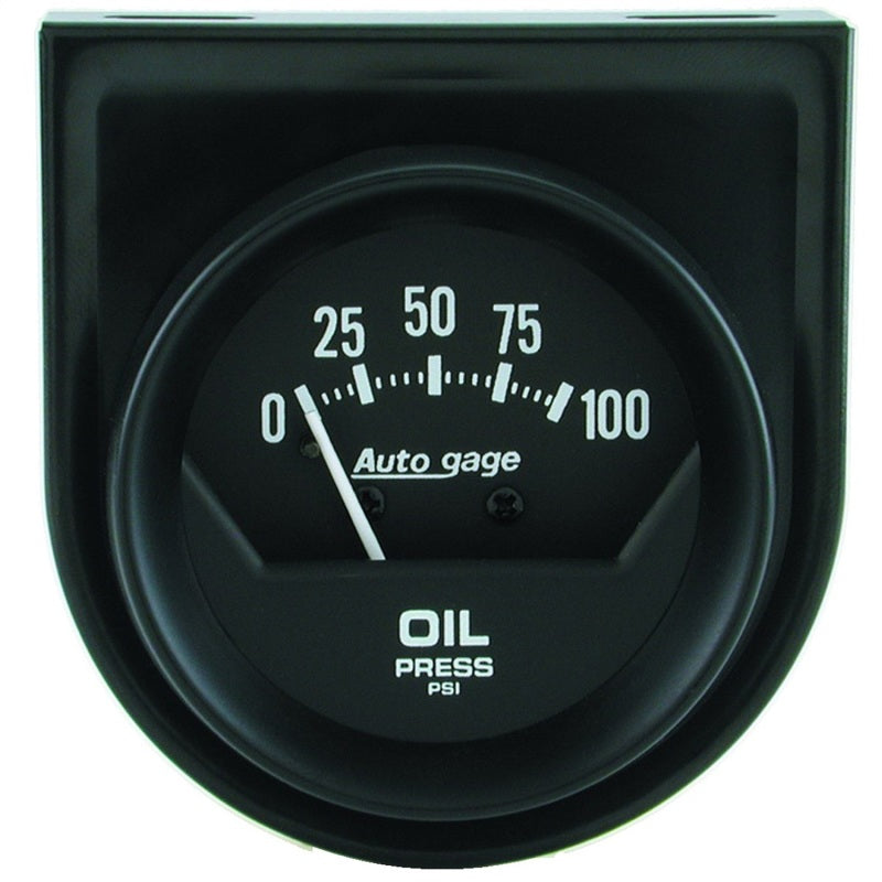 Autometer Auto Gauge 2in 100 psi Mechanical Short Sweep Black Oil Pressure Gauge