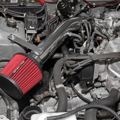 Spectre 92-00 Honda Civic L4-1.6L F/I Air Intake Kit - Polished w/Red Filter
