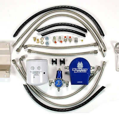 Sinister Diesel 99-03 Ford 7.3L (w/ Integrated Fuel Filter) Regulated Fuel Return Kit
