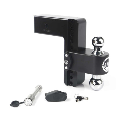 Weigh Safe 180 Hitch 8in Drop Hitch & 3in Shank (10K/21K GTWR) w/WS05 - Black Cerakote