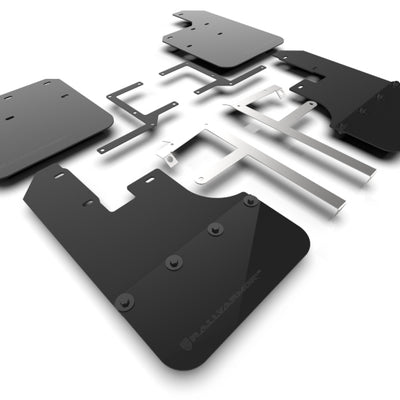 Rally Armor 19-25 Jeep Gladiator JT (Incl. Overland/Sport/Sport S) Black Mud Flap w/Met. Black Logo