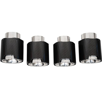 Corsa 2020-25 Chevrolet Corvette C8 RWD 4.5in Carbon Fiber Polished Tip Kit (For Corsa Exhaust Only)