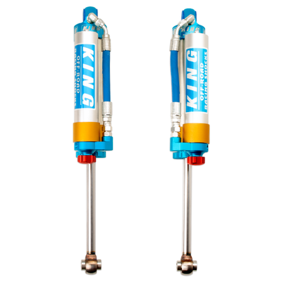 King Shocks 2005+ Nissan Frontier Rear 2.5 Dia Piggy Hose Reservoir Shock w/Adjuster (Pair)