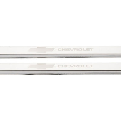 Putco 2019+ Chevrolet Silv LD Fits Double Cab and Regular Cab (2pc) w/ Bow Tie Etching SS Door Sills