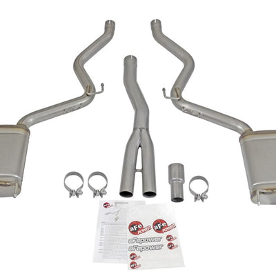 aFe MACHForce XP Exhausts Cat-Back SS-304 EXH w/ Polished Tips 15-16 Ford Mustang EcoBoost 2.3L (t)