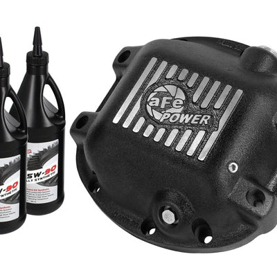 aFe Power Differential Cover Machined Fins 97-15 Jeep Dana 30 w/ 75W-90 Gear Oil 2 QT