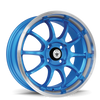 Konig Lightning 15x7 4x100 ET38 Blue/Machine Lip