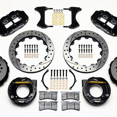 Wilwood Narrow Superlite 4R Rear P-Brk Kit 12.88in Drilled Chevy C-10 2.42 Offset 5-lug