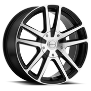 Raceline 145M Encore 17x7.5in / 5x110/5x115 BP / 40mm Offset / 72.62mm Bore - Black & Machined Wheel