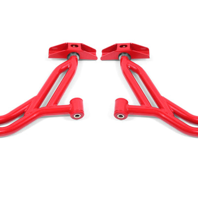 BMR Suspension 05-14 Ford Mustang Lower A-Arms - Red - Non-Adjustable