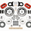 Wilwood Forged Dynalite Front Kit 11.00in Dril Red 1965-1969 Mustang Disc & Drum Spindle
