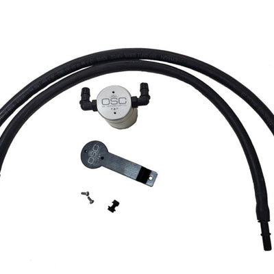 J&amp;L 2020-2024 Ford Explorer 2.3L EcoBoost Driver Side Oil Separator 3.0 - Clear Anodized