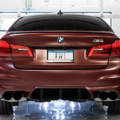AWE Tuning 18-19 BMW M5 (F90) 4.4T AWD Cat-back Exhaust - Track Edition (Diamond Black Tips)