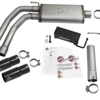 aFe Rebel Series CB 3in Middle Side Exit SS Exht w/ Black Tips 09-16 Chevy Silverado/GMC Sierra 1500